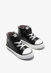 Unisex Black Adherent Strip Hi-Top Sneakers