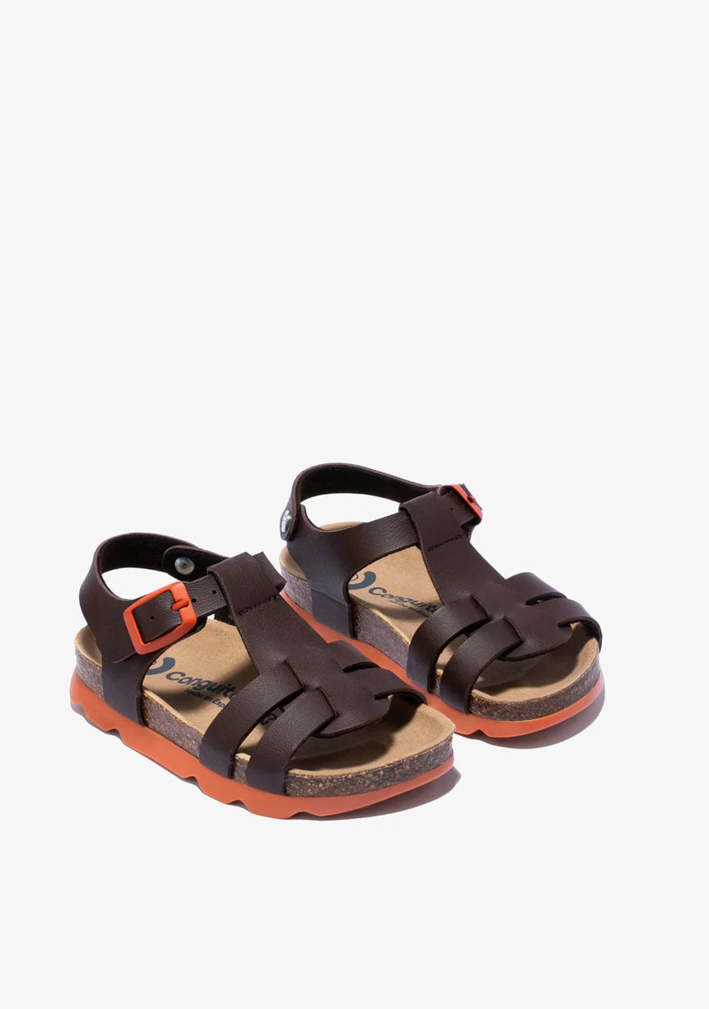 Brown Bio Buckle Sandals