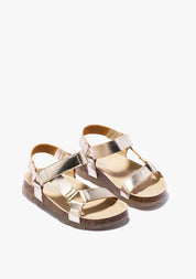 Girl's Platinum Bio Sandals Metallized