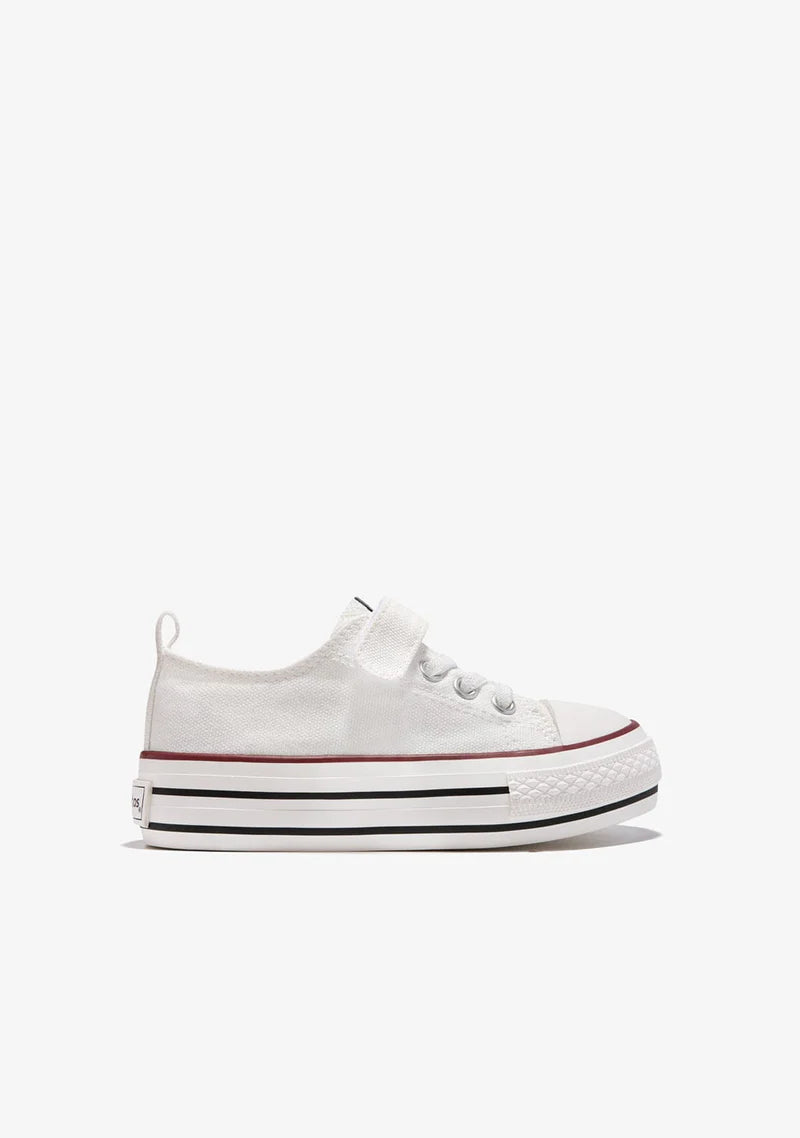 White Platform Canvas Sneakers