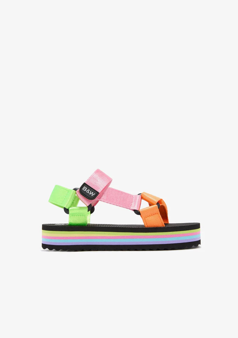 Multi Color Platform Sandals