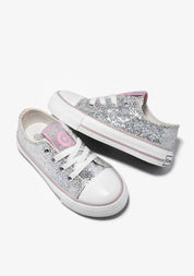 Silver Glitter Sneakers