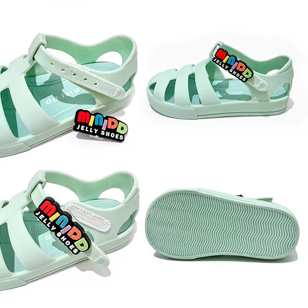 MINI DD Jelly Removeable Charm Sandals Mint Green